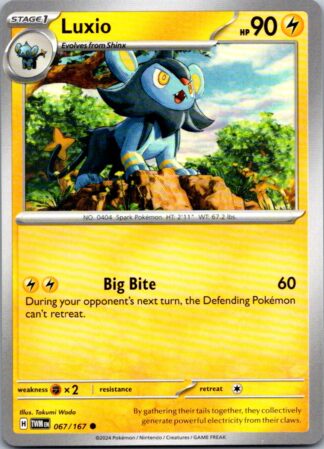 Luxio 67/167 Twilight Masquerade (Common) (NM-Exc Condition)