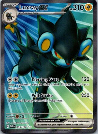 Luxray ex 195/167 Twilight Masquerade (Ultra Rare) (NM-Exc Condition)