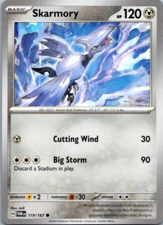 Skarmory 119/167 Twilight Masquerade (Common) (NM-Exc Condition)