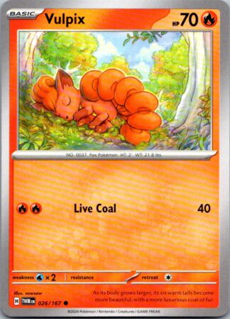 Vulpix 26/167 Twilight Masquerade (Common) (NM-Exc Condition)