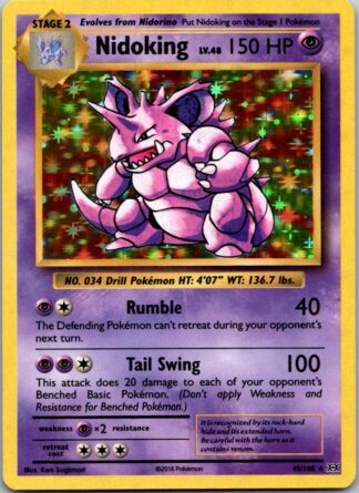 Nidoking 45/108 Evolutions (Holo) (Exc Condition)
