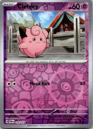 Clefairy 78/167 Twilight Masquerade (Reverse Holo) (NM-Exc Condition)