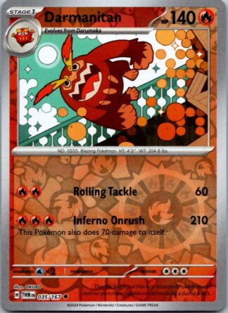 Darmanitan 35/167 Twilight Masquerade (Reverse Holo) (NM-Exc Condition)