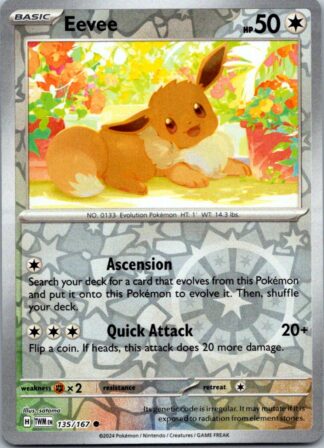 Eevee 135/167 Twilight Masquerade (Reverse Holo) (NM-Exc Condition)