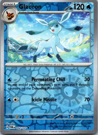 Glaceon 54/167 Twilight Masquerade (Reverse Holo) (NM-Exc Condition)