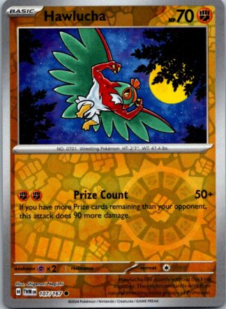 Hawlucha 107/167 Twilight Masquerade (Reverse Holo) (NM-Exc Condition)