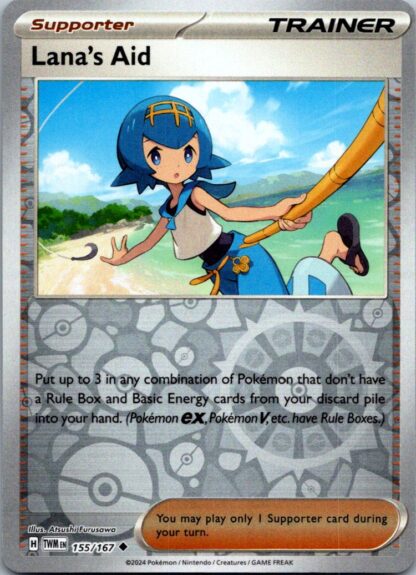 Lana's Aid 155/167 Twilight Masquerade (Reverse Holo) (NM-Exc Condition)