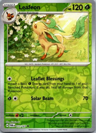 Leafeon 11/167 Twilight Masquerade (Reverse Holo) (NM-Exc Condition)