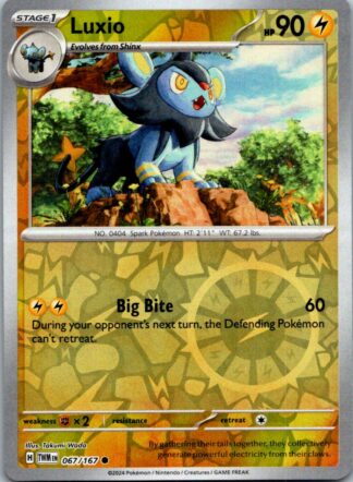 Luxio 67/167 Twilight Masquerade (Reverse Holo) (NM-Exc Condition)