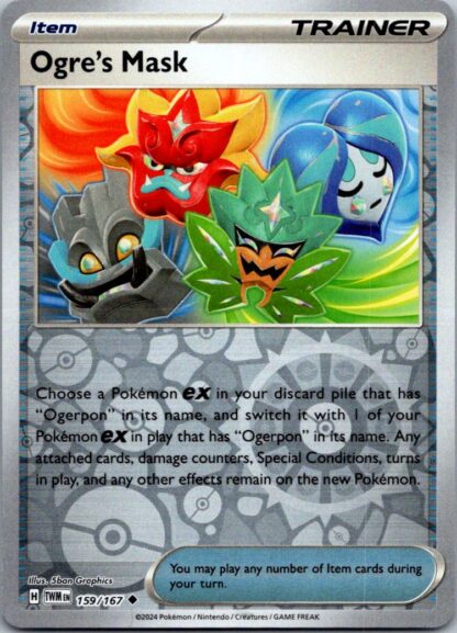 Ogre's Mask 159/167 Twilight Masquerade (Reverse Holo) (NM-Exc Condition)