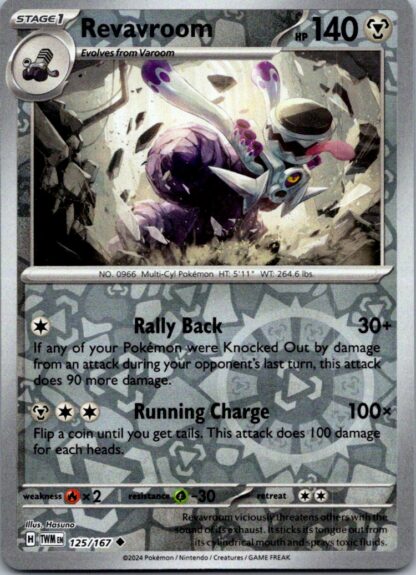 Revavroom 125/167 Twilight Masquerade (Reverse Holo) (NM-Exc Condition)
