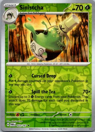 Sinistcha 22/167 Twilight Masquerade (Reverse Holo) (NM-Exc Condition)