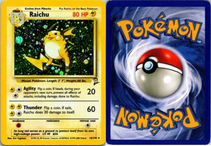 Raichu 16/130 Base Set 2 (Holo) (Exc-LP Condition)