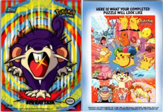 Rattata #19 - TOPPS Puzzle Sticker Card (Exc Condition)