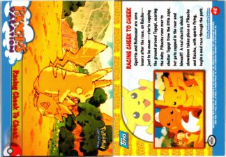 Racing Cheek to Cheek - Pikachu's Vacation - 48 TOPPS Blue Logo (Exc Condition)