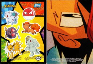 Vulpix, Jolteon, etc - Topps The First Movie (Sticker Card) (LP Condition)