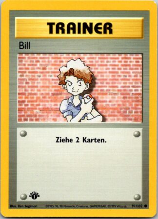 Bill (Bill) 91/102 GERMAN 1st Edition Base Set (LP Condition)