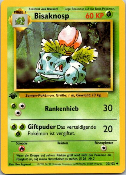 Bisaknosp (Ivysaur) 30/102 GERMAN 1st Edition Base Set (Exc-LP Condition)