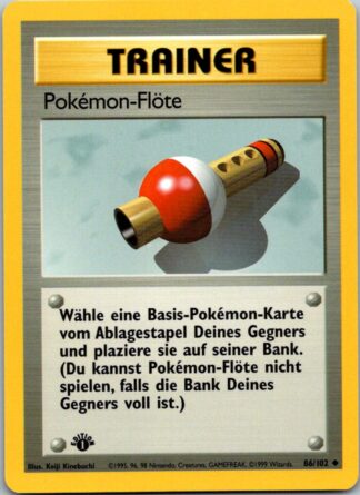 Pokemon-Flote (Pokemon Flute) 86/102 GERMAN 1st Edition Base Set (Exc-LP Condition)