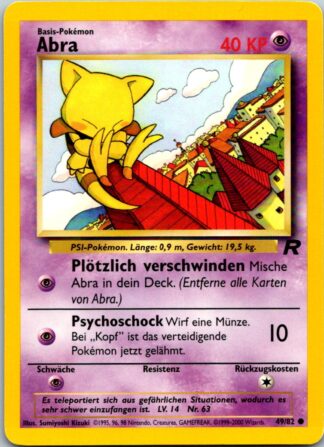 Abra (Abra) 49/82 GERMAN Team Rocket (LP Condition)