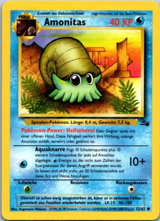 Amonitas (Omanyte) 52/62 GERMAN Fossil (LP Condition)