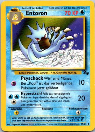 Entoron (Golduck) 35/62 GERMAN Fossil (LP Condition)