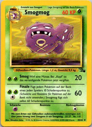 Smogmog (Weezing) 45/62 GERMAN Fossil (Exc-LP Condition)