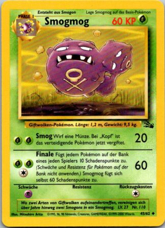 Smogmog (Weezing) 45/62 GERMAN Fossil (Exc Condition)