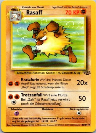 Rasaff (Primeape) 43/64 GERMAN Jungle (Exc- LP Condition)