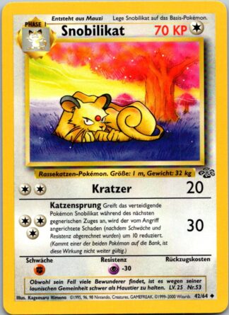 Mauzi (Meowth) 54/64 GERMAN Jungle (LP Condition)