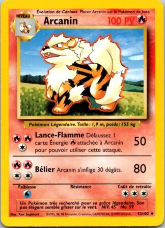 Arcanin (Arcanine) 12/102 FRENCH Base Set (Exc Condition)