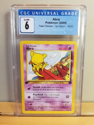 Abra 49/82 Team Rocket (1st Edition) CGC Graded 6