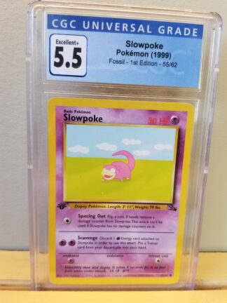 Slowpoke 55/62 Fossil (1st Edition) CGC Graded 5.5