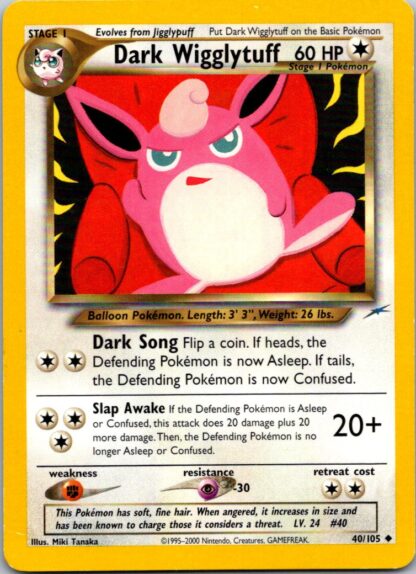Dark Wigglytuff 40/105 Neo Destiny (Uncommon) (Unlimited Played Condition)