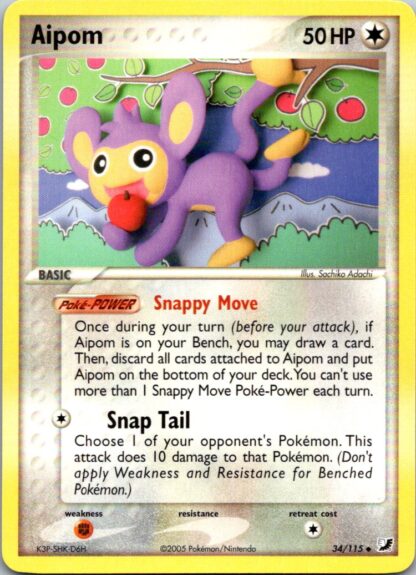 Aipom 34/115 EX Unseen Forces (Uncommon) (Exc Condition)