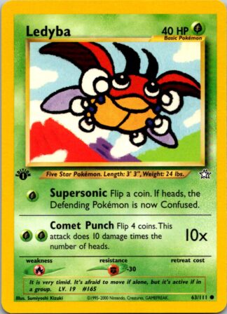 Ledyba 63/111 Neo Genesis (Common) (1st Edition Exc Condition)