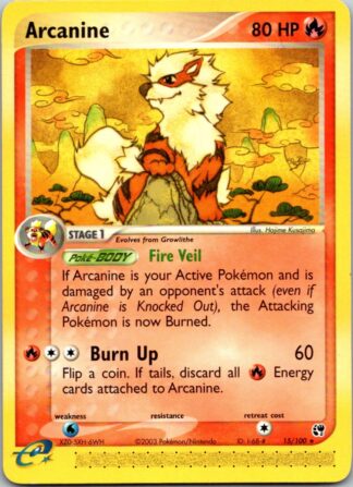 Arcanine 15/100 EX Sandstorm (Rare) (LP Condition)