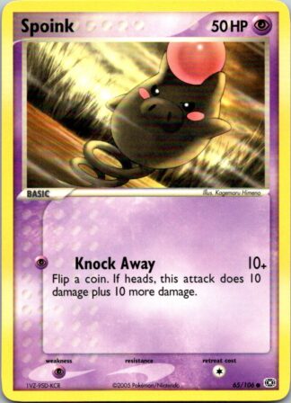 Spoink 65/106 EX Emerald (Common) (Exc Condition)