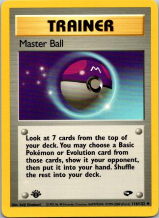 Master Ball 116/132 Gym Challenge (Uncommon) (1st Edition Exc Condition)