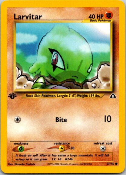 Larvitar 57/75 Neo Discovery (Common) (1st Edition Excellent Condition)