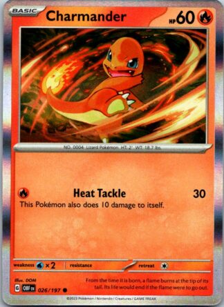 Charmander 26/197 Obsidian Flames (Holo Promo) (NM-Exc Cond)