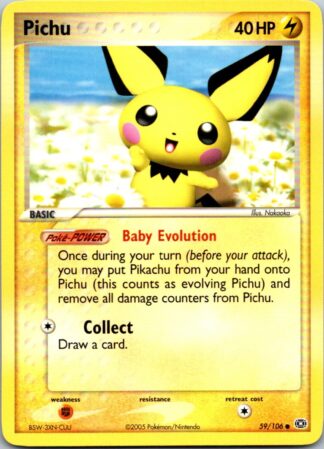 Pichu 59/106 EX Emerald (Common) (Exc Condition)