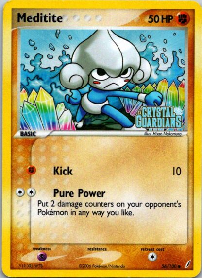 Meditite 56/100 Crystal Guardians (Reverse Holo) (P Condition)