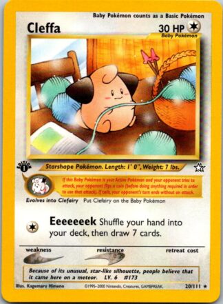 Cleffa 20/111 Neo Genesis (Rare) (1st Edition Excellent Condition)