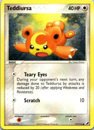 Teddiursa 77/115 EX Unseen Forces (Common) (Exc Condition)