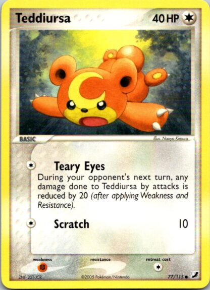 Teddiursa 77/115 EX Unseen Forces (Common) (Exc Condition)