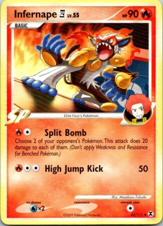 Infernape 43/111 Rising Rivals (Uncommon) (LP Condition)