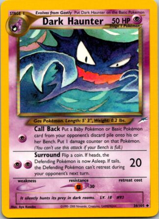 Dark Haunter 36/105 Neo Destiny (Uncommon) (Unlimited Excellent Condition)