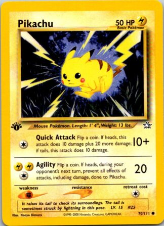Pikachu 70/111 Neo Genesis (Common) (1st Edition Excellent Condition)