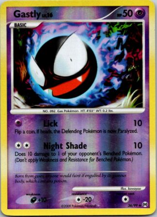 Gastly 36/99 Arceus (Reverse Holo) (LP Condition)